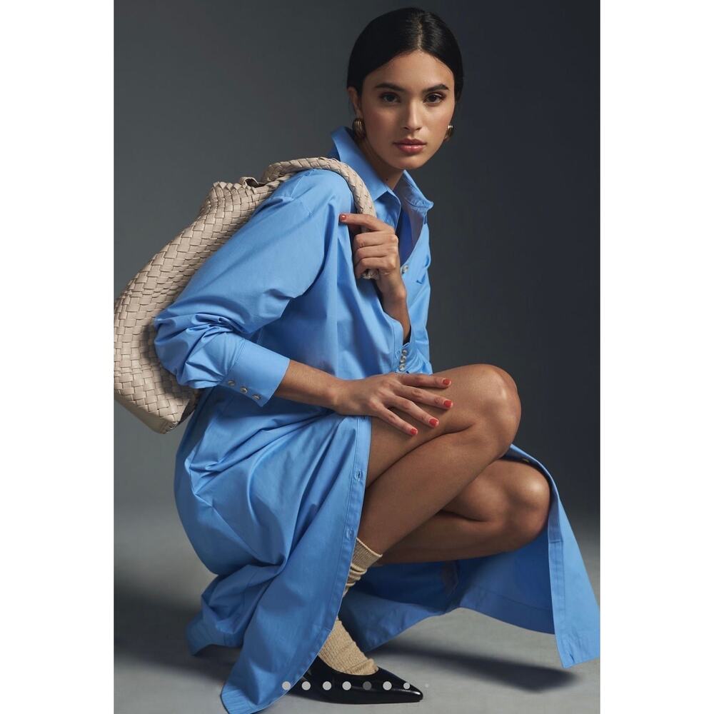NWT❤️Anthro The Soren Long-Sleeve Shirt Dress szM - Picture 11 of 12